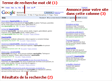 Liens commerciaux Google