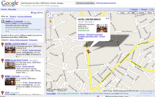 Localisation de commerce sur Google Maps